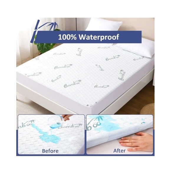Mattress Protector Bamboo Waterproof King - Picture 1 of 7